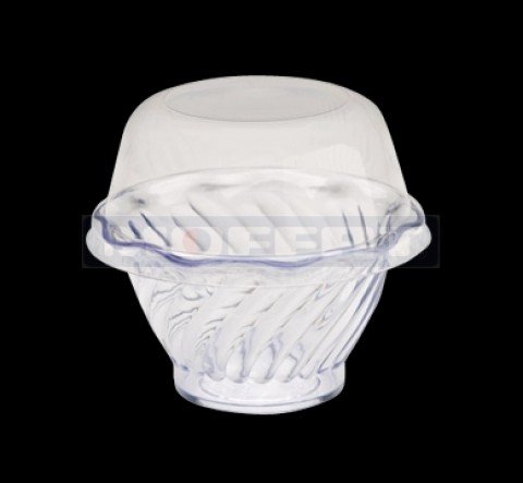 SC100 - SWIRL BOWL CLEAR 5oz  48